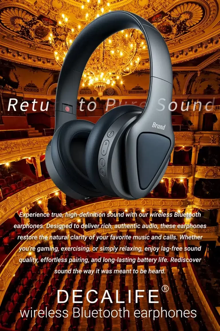 Over-the-Ear Bluetooth Headphones Poster - Return to the Pure Sound