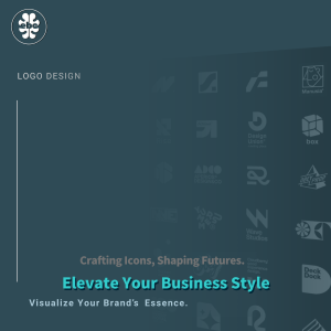 A collection of logo designs with the message 'Crafting Icons, Shaping Futures. Elevate Your Business Style, Visualize Your Brand’s Essence.' showcasing the power of branding