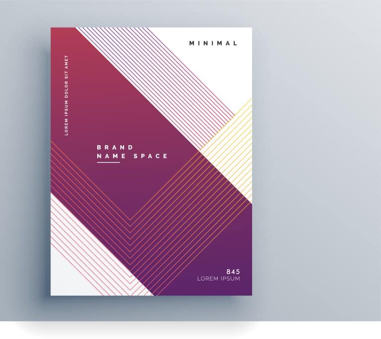 A corporate book template featuring a geometric square-line design in deep purple, light purple, pale yellow, and white, suitable for company profiles, product catalogs, service introductions, and annual reports.