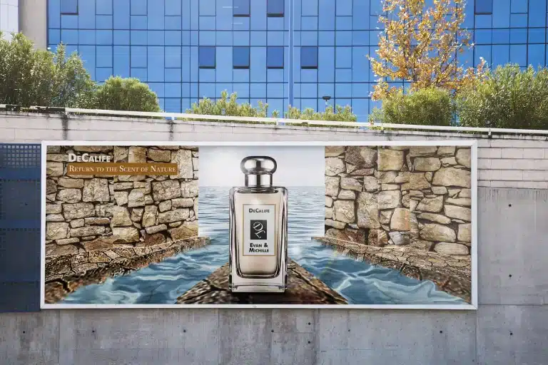 Outdoor perfume billboard design, Chinese version, Photoshop composite